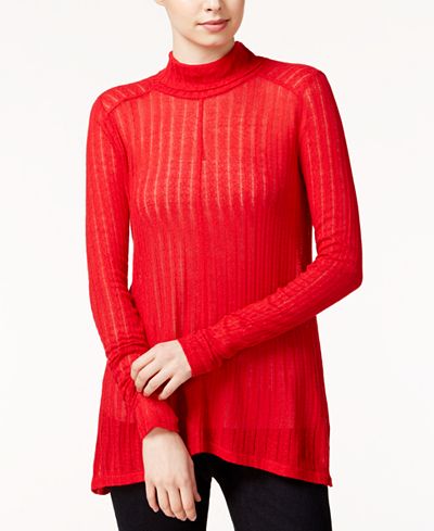 Lucky Brand High-Low Turtleneck Top