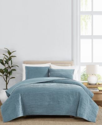 Wavy Cotton Matte Velvet 2-Piece Quilt Set, Twin/Twin XL