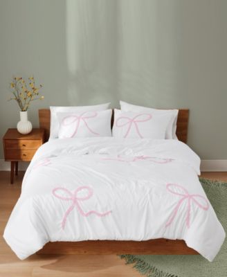 Truly Soft Textured Bow 2-Piece Comforter Set, Twin/Twin XL