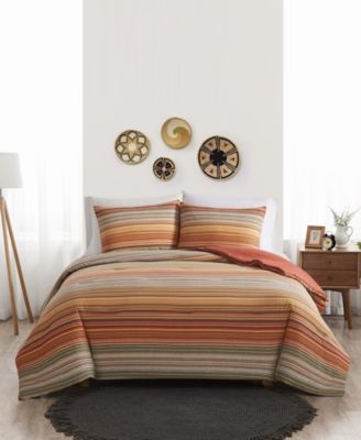 Sunset Stripe Yarn Dye 3-Piece Comforter Set, King