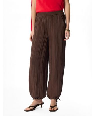 Women's Balloon Tie Hem Trousers
