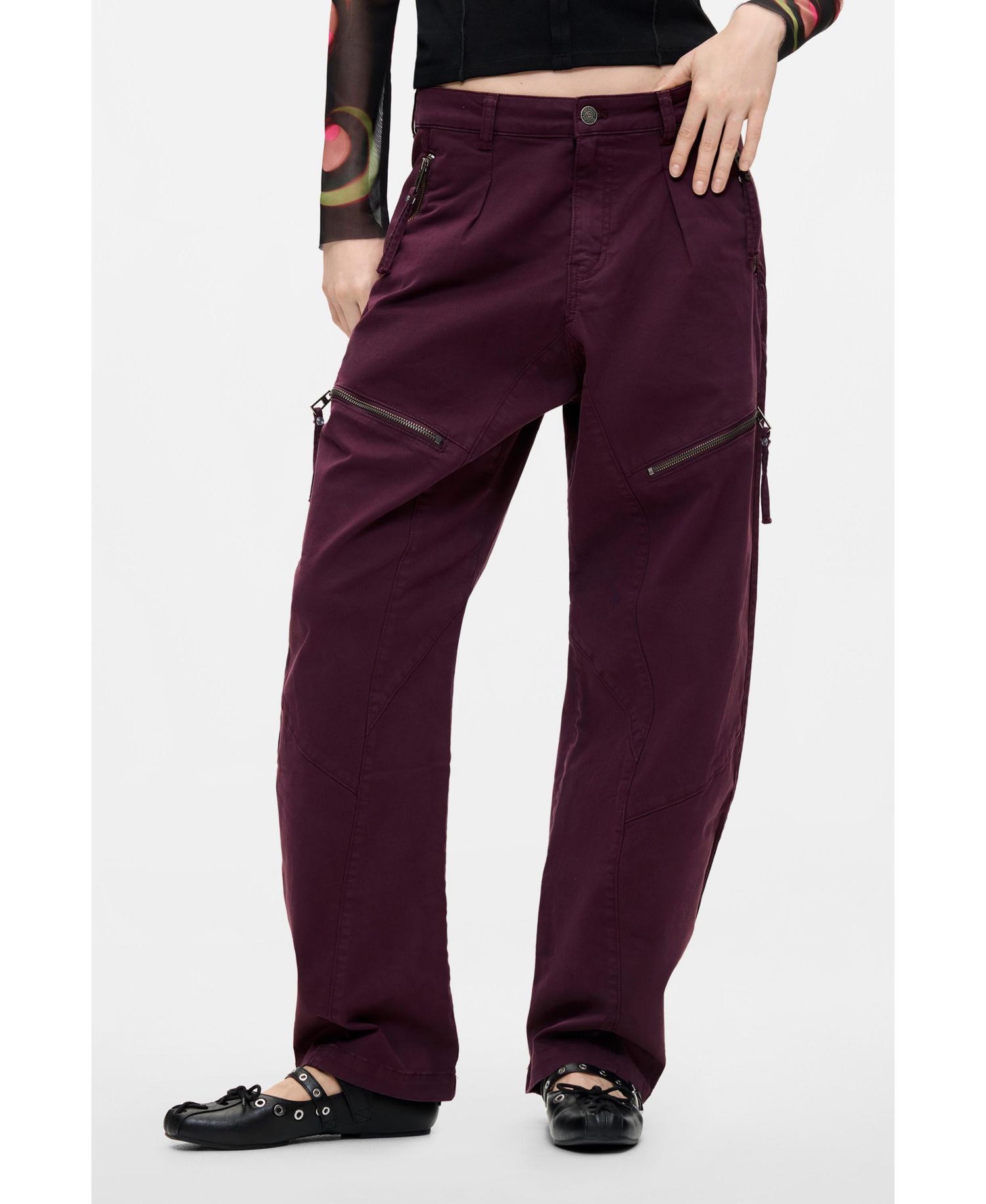 Women's Long Zipper Trousers