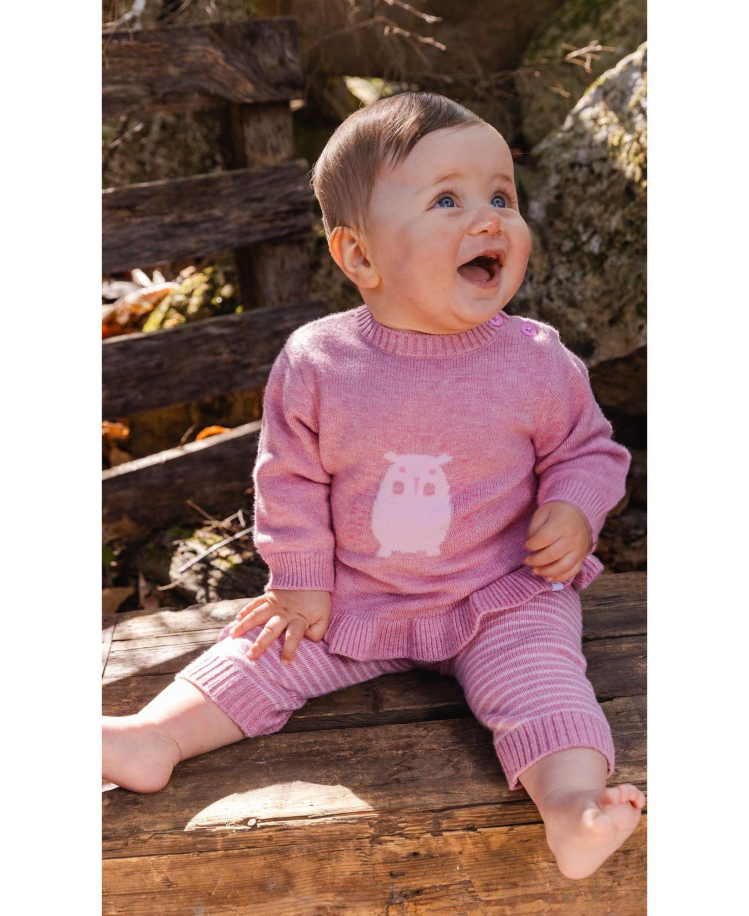 Baby Girls (3M-24M) Knitted Top and Pants Set