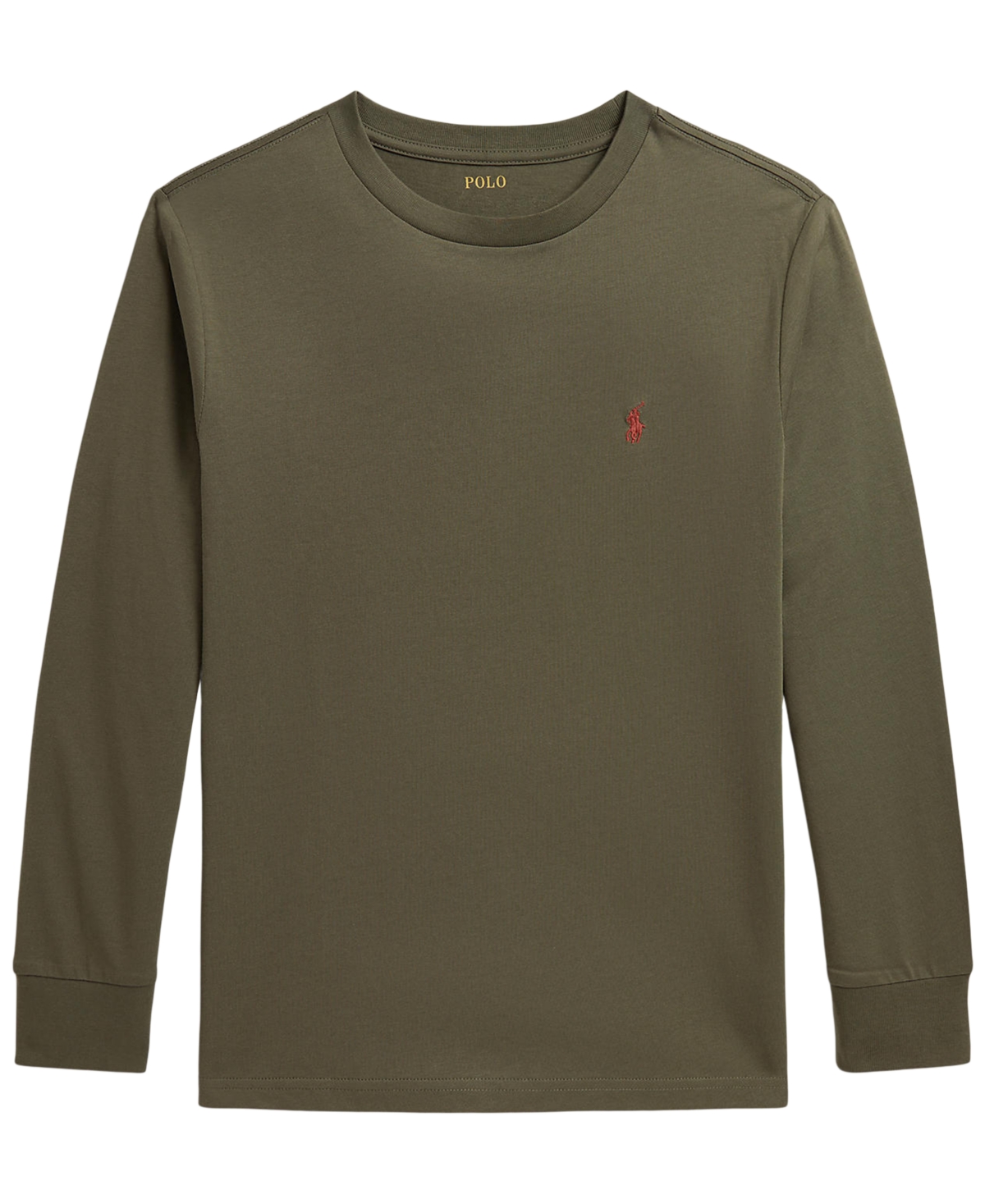 Polo Ralph Lauren Big Boys Cotton Jersey Long-Sleeve T-shirts - Cruise Olive