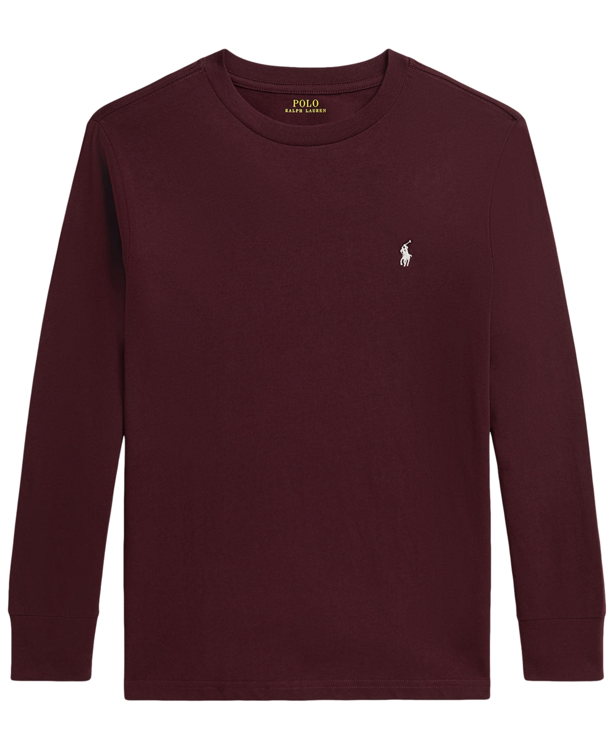 Polo Ralph Lauren Big Boys Cotton Jersey Long-Sleeve T-shirts - Rich Ruby