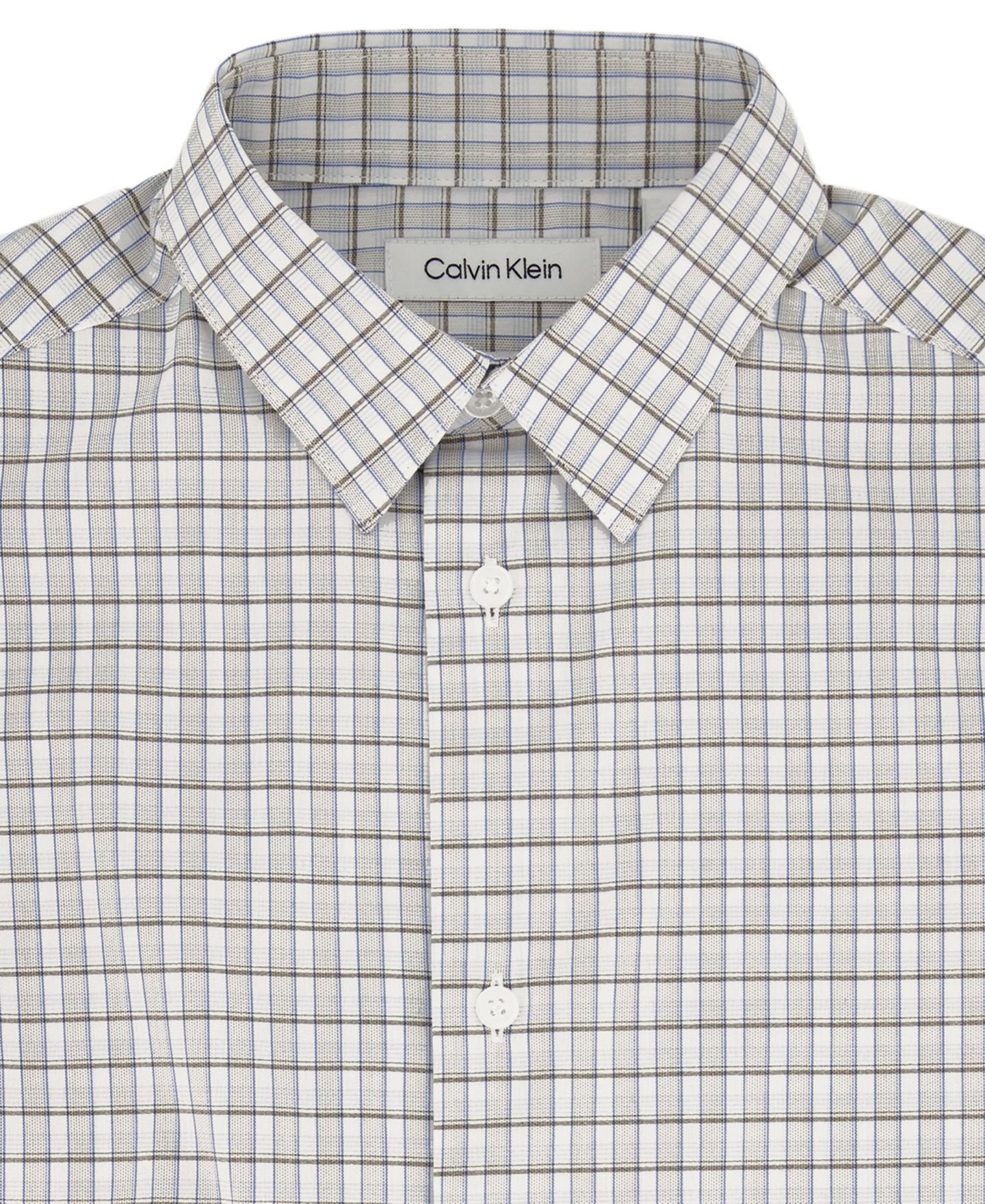 Рубашка Calvin Klein Plaid Long-Sleeve Button-Front Shirt для мальчиков, цвет: Средний синий — фото 3