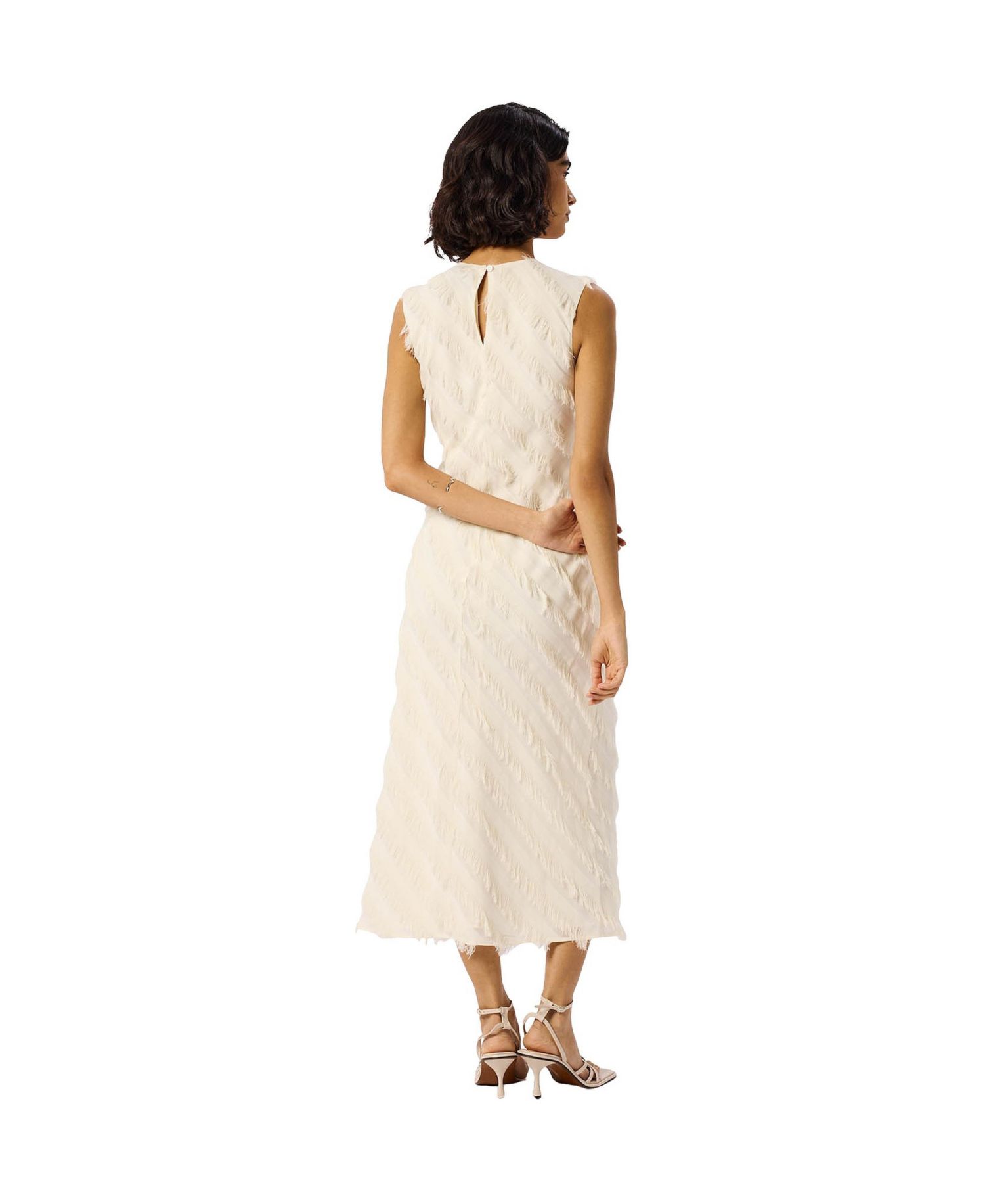 Women's Fringe Textured Midi Dress