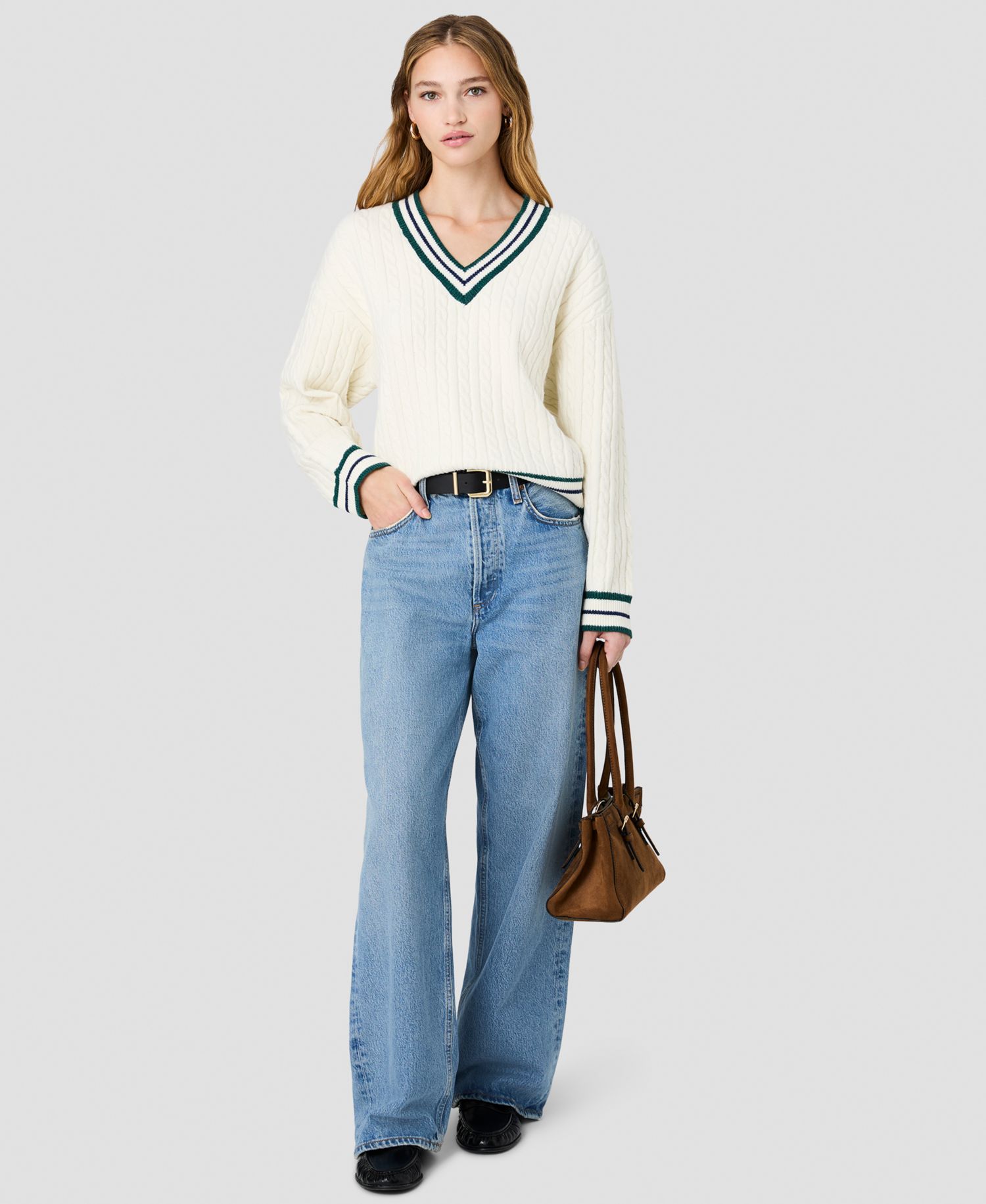 Women's Aleyna V-Neck Oversized Sweater
