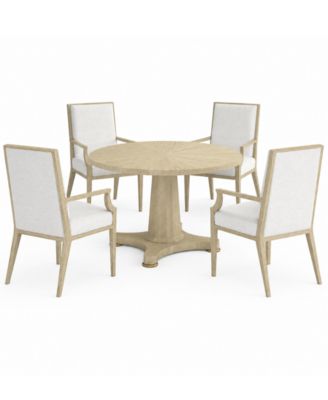 Eave II 5-Piece Round Dining Set (Table & 4 Upholstered Arm Chairs)