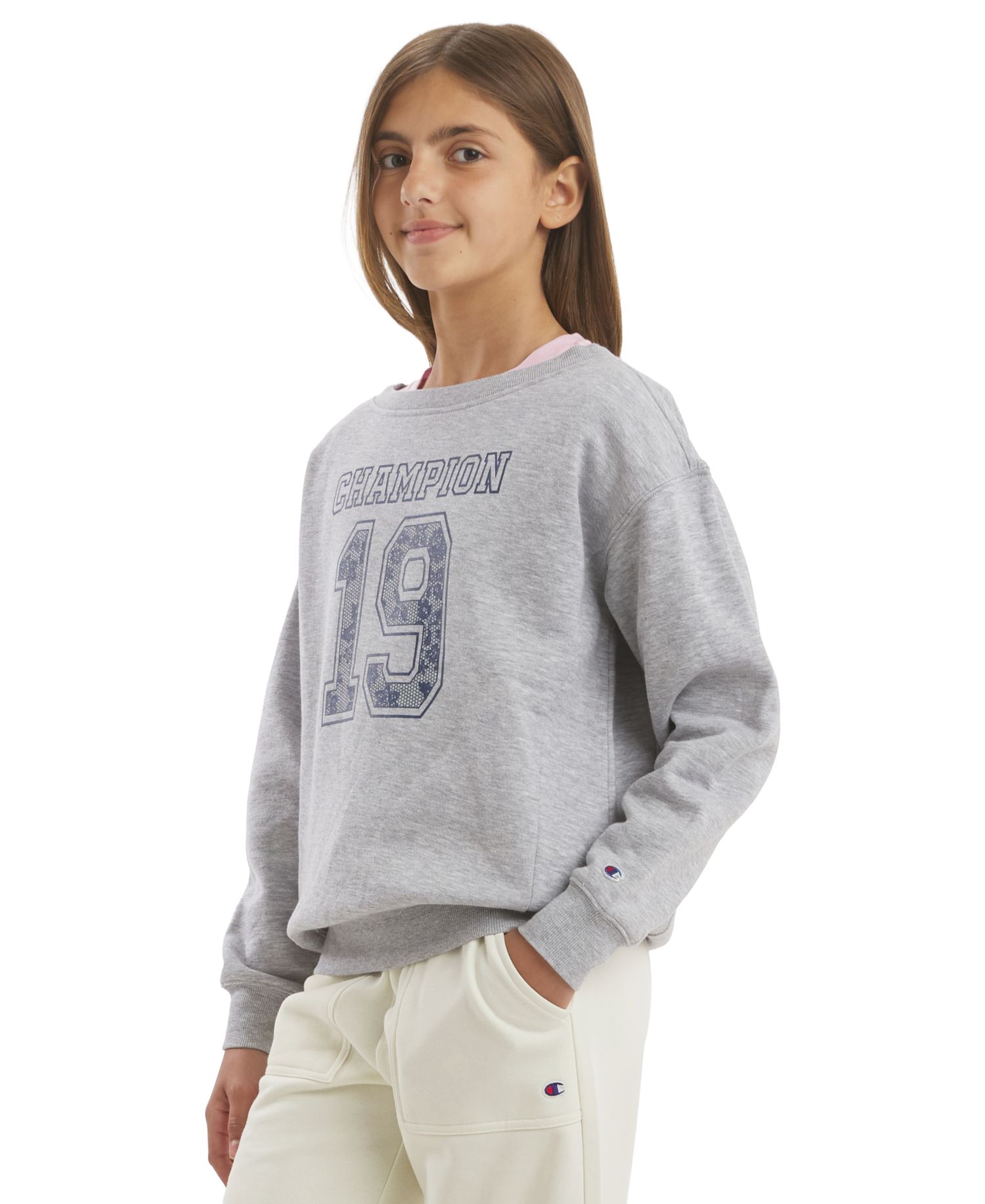 Girls' 7-16 Crewneck Graphic Sweatshirt