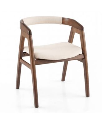 Modern Wicker Dining Chair with Comfortable Curved Back