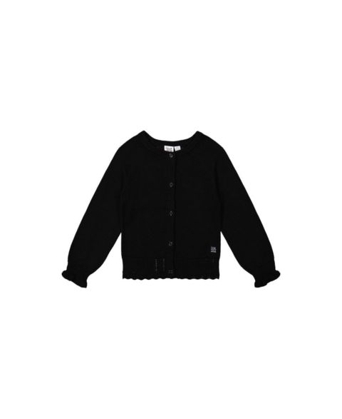 Кардиган Deux par Deux Knit Cardigan Sweater для девочек-малышей, цвет: Чёрный