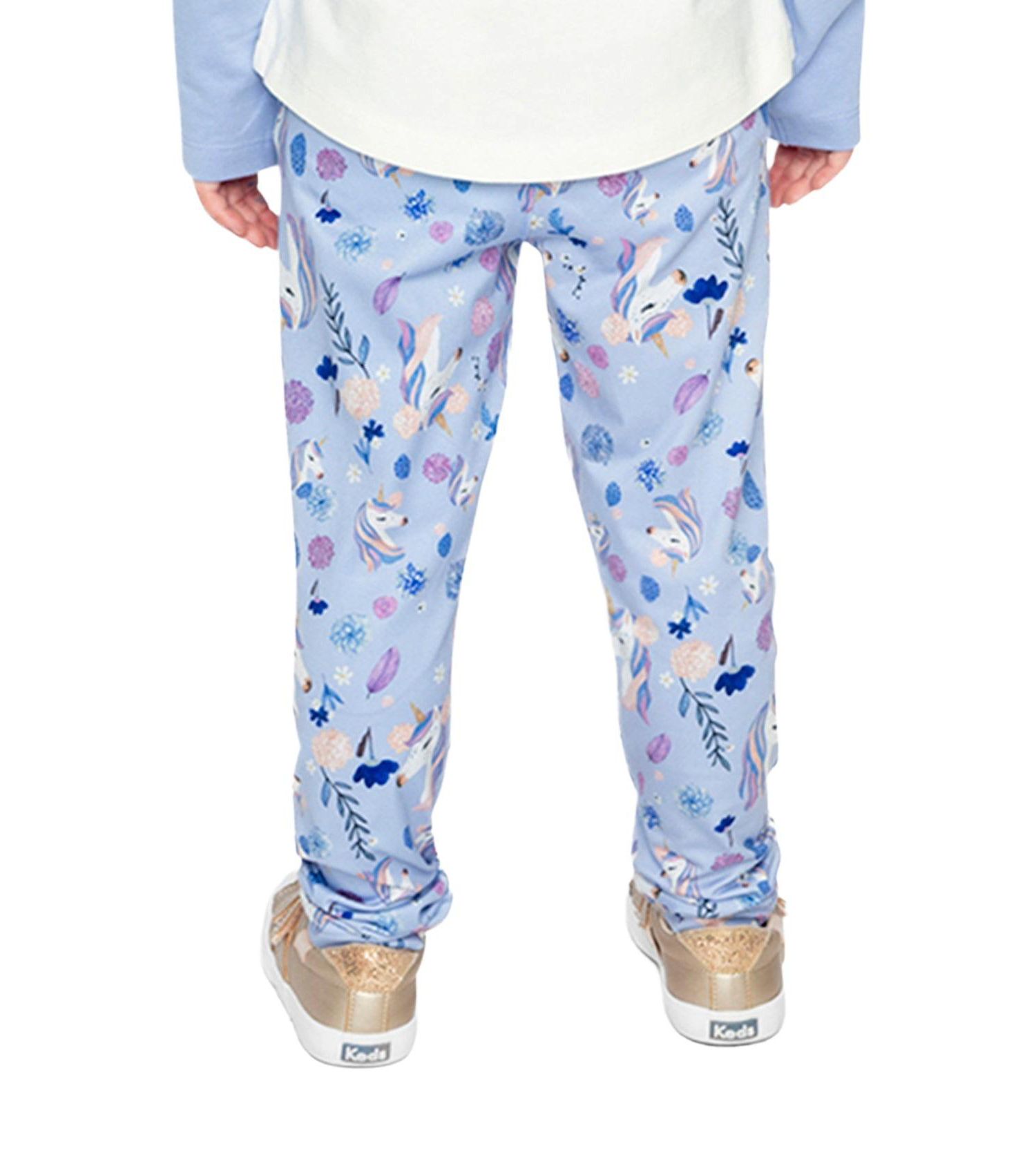 Little and Big Girl (6-12) Printed Leggings Unicorn Print