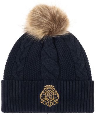 Direct Embroidery Cable Pom Beanie