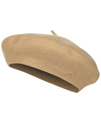 Classic Wool Embroidered Logo Beret Hat