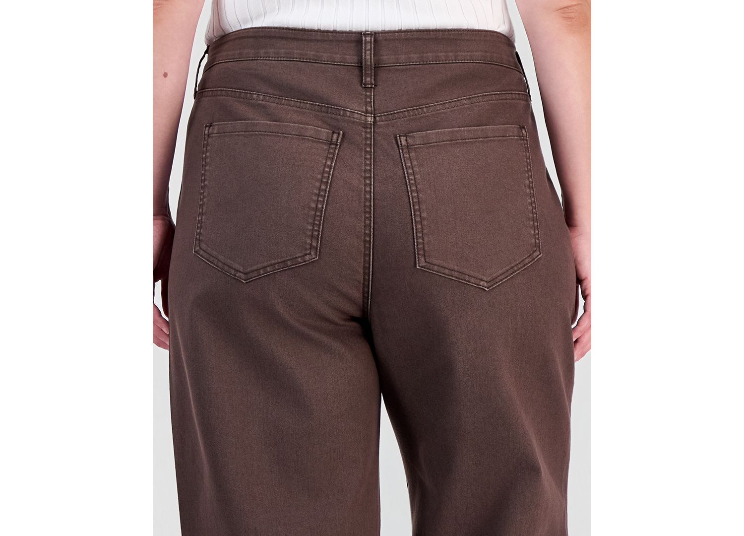 Petite High-Rise Wide-Leg Colored Jeans