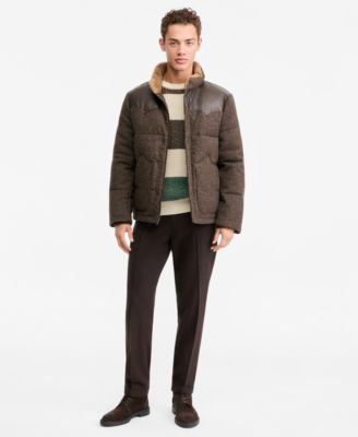 Men's Quilted Mixed-Media Rancher Jacket