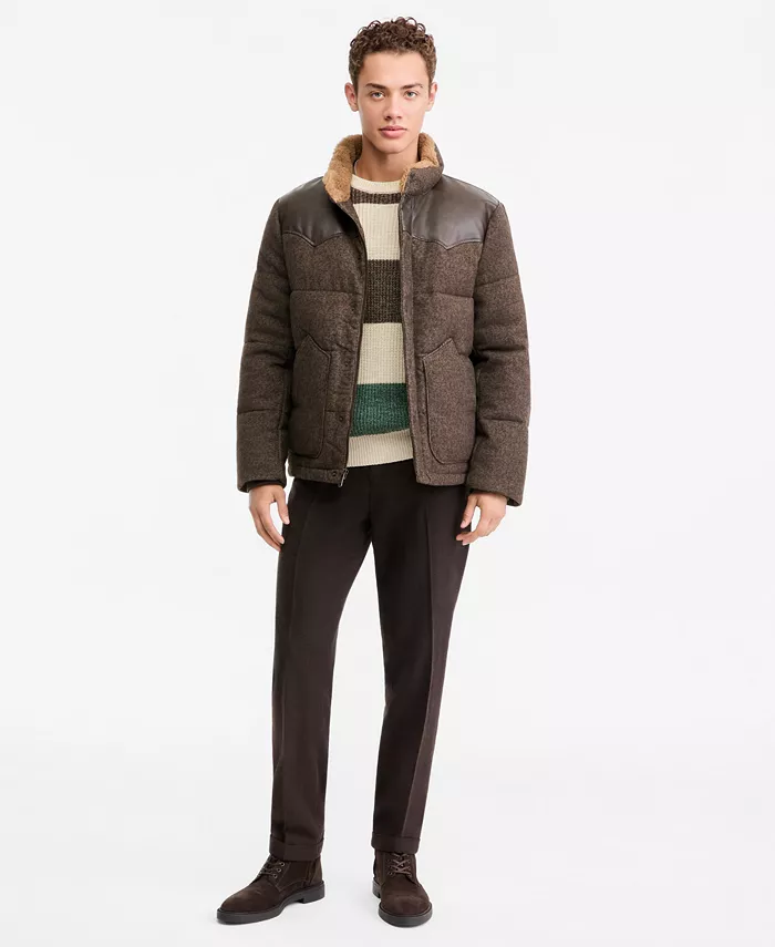 Men's Quilted Mixed-Media Rancher Jacket