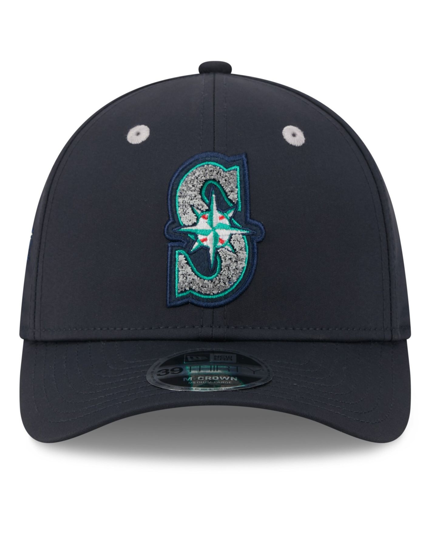 Мужская кепка New Era Navy Seattle Mariners 2026 MLB All-Star Game Workout 39THIRTY M-Crown Flex Hat — фото 2