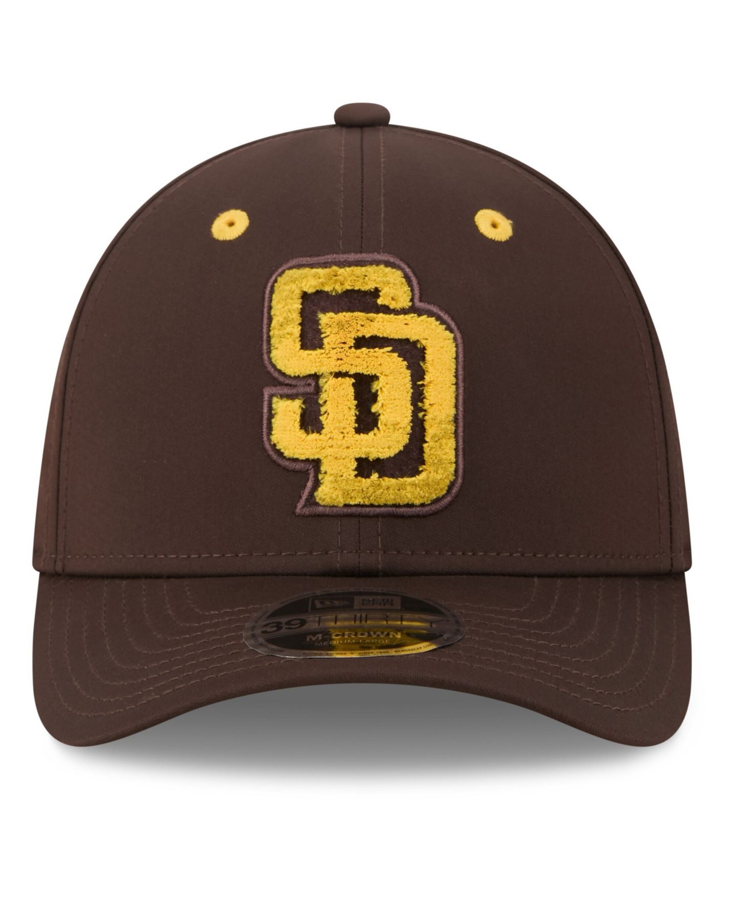 Мужская кепка New Era Brown San Diego Padres 2026 MLB All-Star Game Workout 39THIRTY M-Crown Flex Hat — фото 2