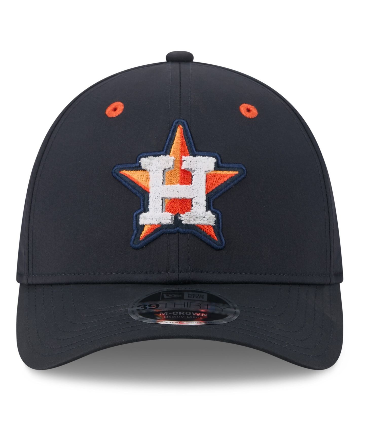 Мужская кепка New Era Navy Houston Astros 2026 MLB All-Star Game Workout 39THIRTY M-Crown Flex Hat — фото 2
