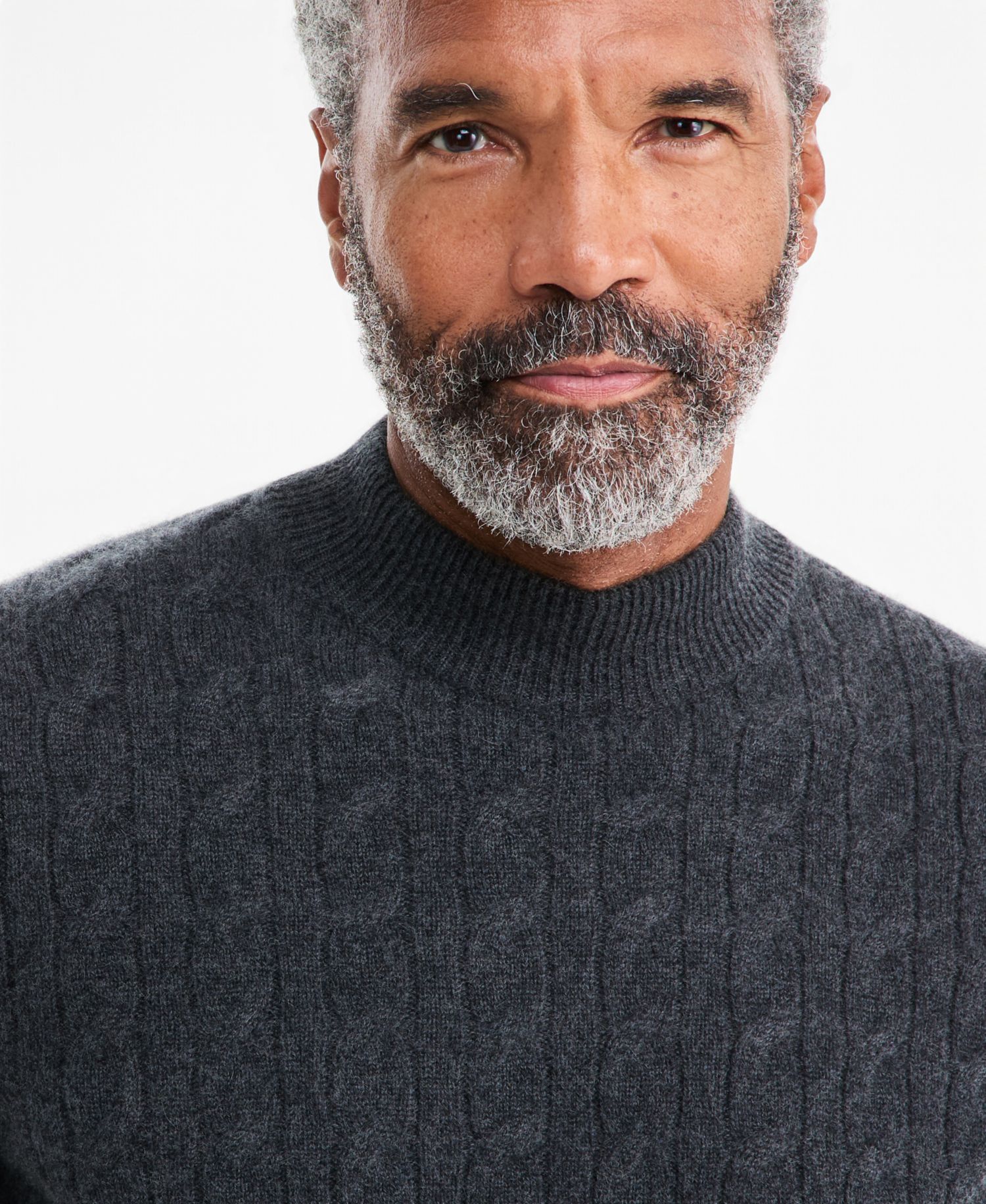 Men's Premium Cashmere Cable-Knit Turtleneck Sweater, Macy's Exclusive