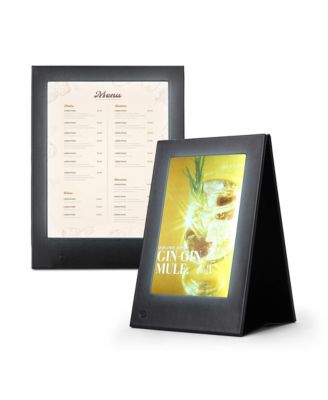 Set of 2 LED Backlit Menu Holder Cover Table Tent Fits A5 Size and 8"x11"