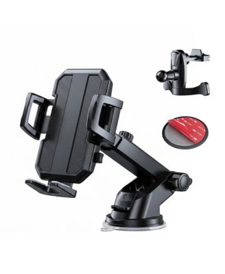 3-in-1 Car Phone Holder Mount with Strong Suction Cup, Dashboard Windshield Air Vent Cell Phone Holder for iPhone and Android Smartphones