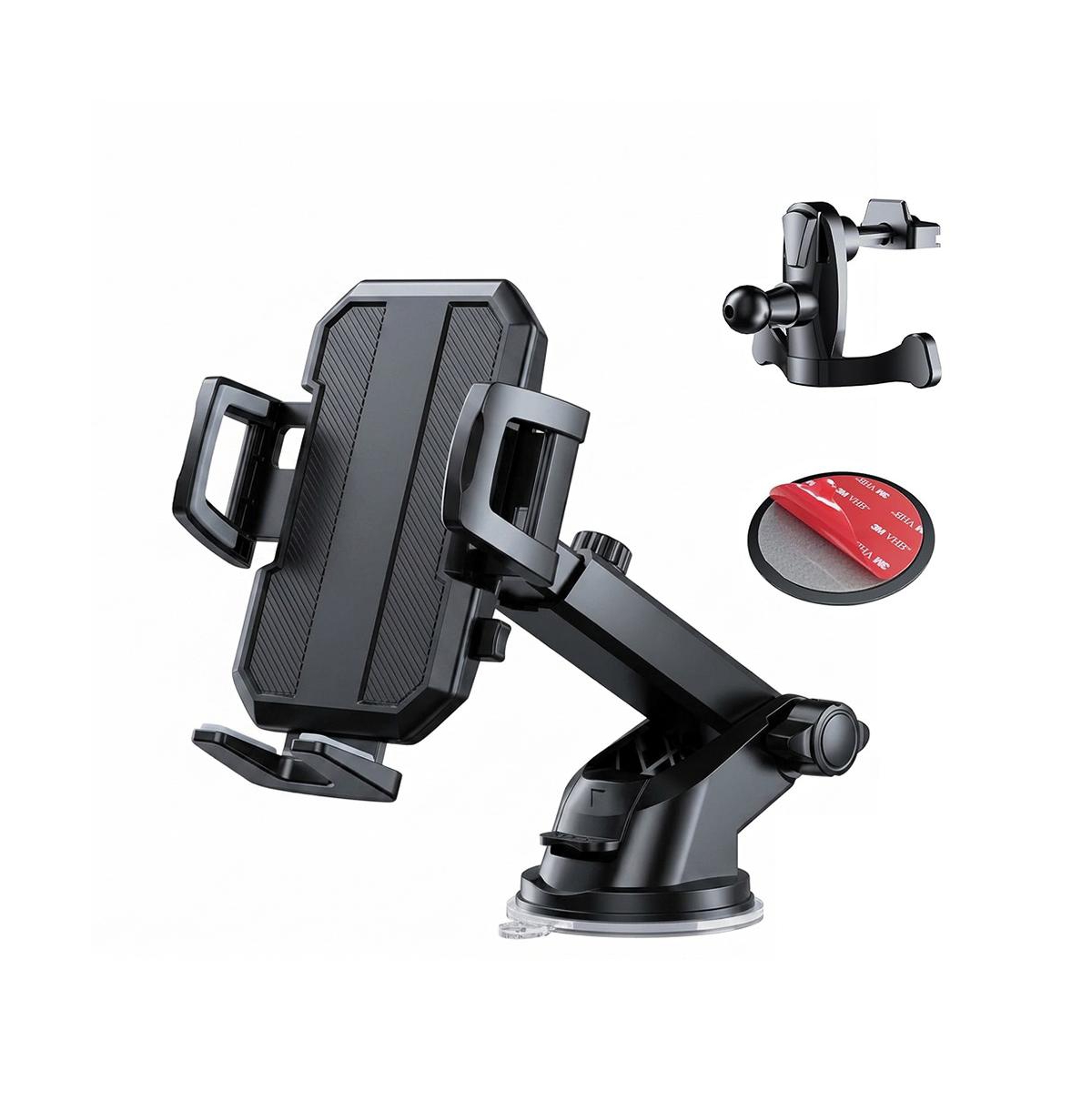 Gonez 3-in-1 Car Phone Holder Mount with Strong Suction Cup, Dashboard Windshield Air Vent Cell Phone Holder for iPhone and Android Smartphones - Car