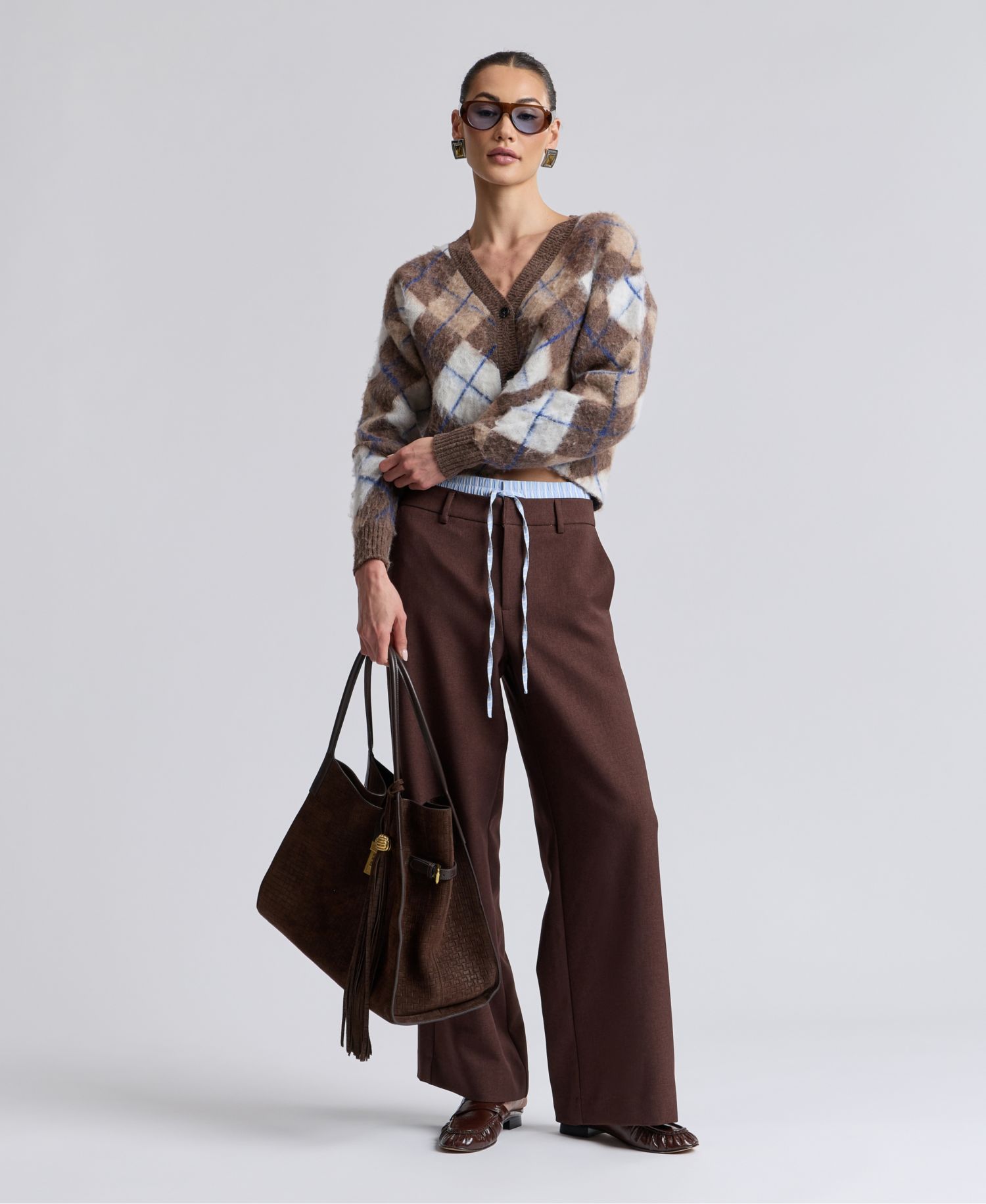 Women's Double-Waistband Wide-Leg Pants