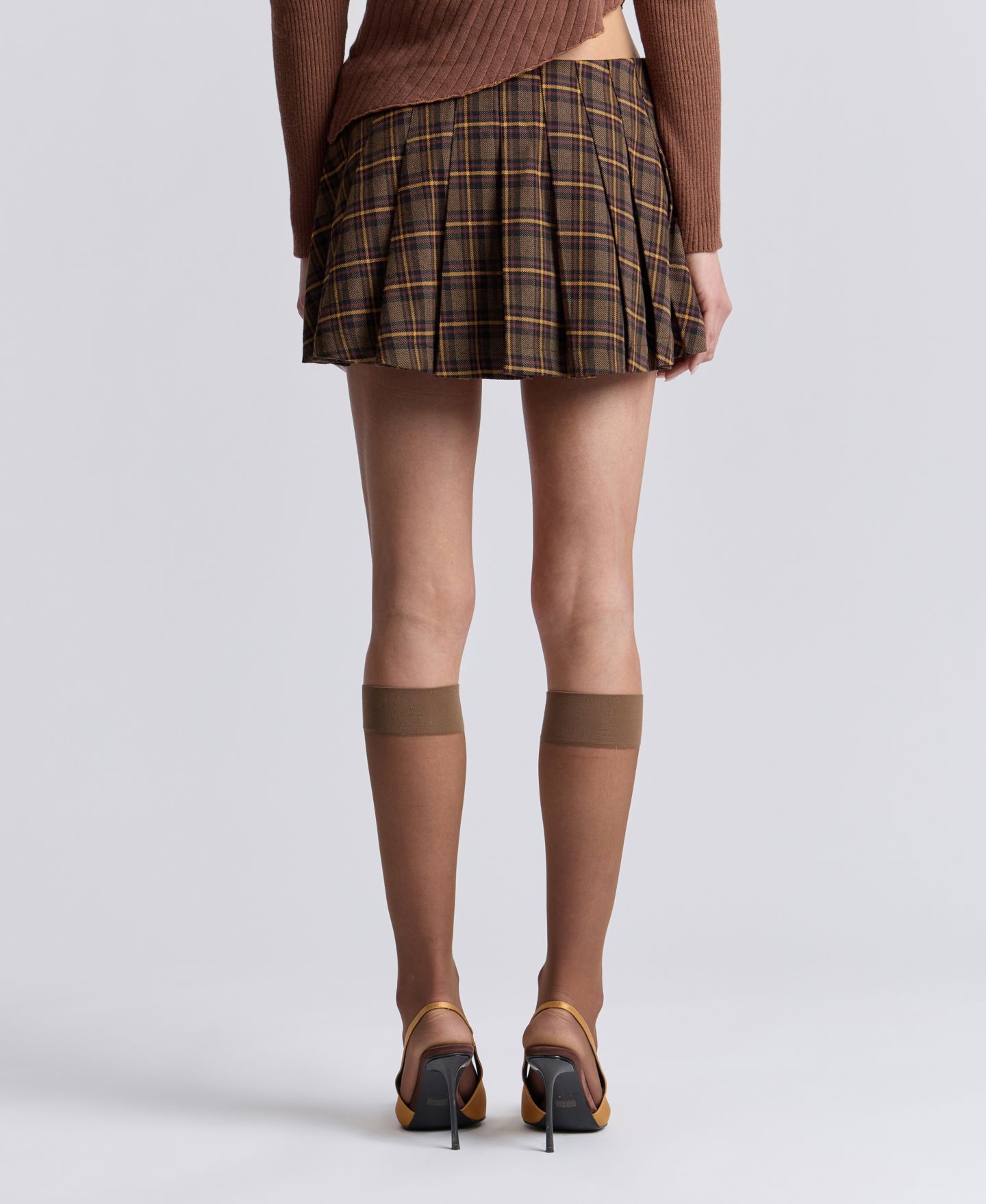 Женская юбка-шорты Avec Les Filles Belted Mini Skort, цвет: Клетчатый — фото 5