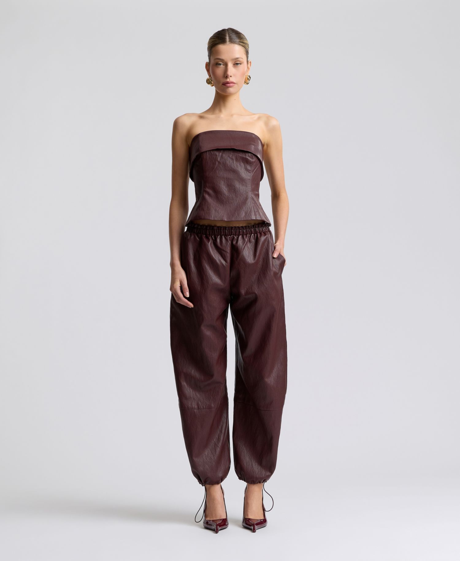 Women's Elastic-Waist High-Rise Balloon Pants
