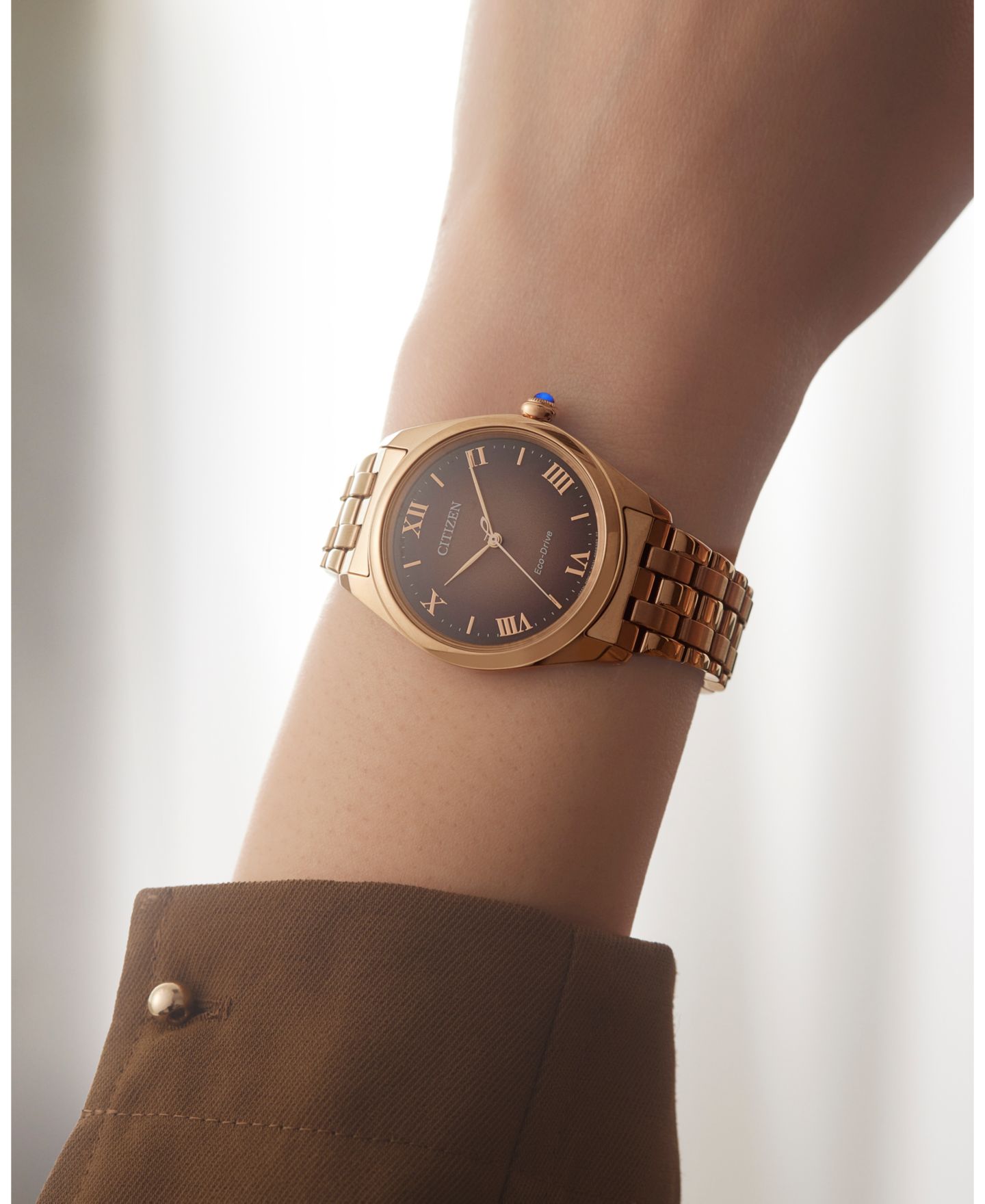 Женские часы Citizen Classic Rose Gold-Tone Stainless Steel Bracelet Watch, 33mm — фото 3