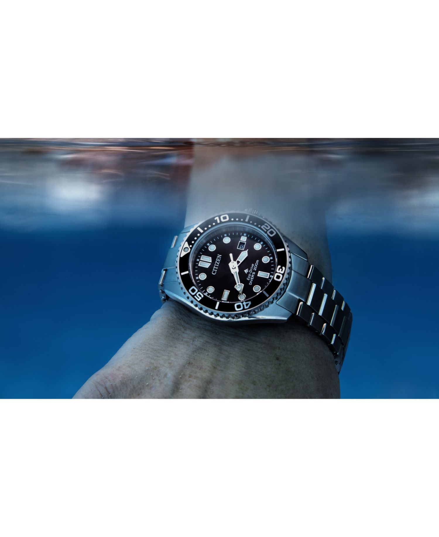 Men's Promaster Dive 3 Silver-Tone Stainless Steel Bracelet Watch, 41mm