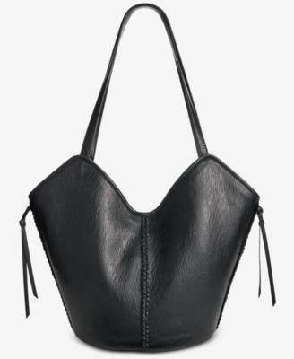 Braided-Edge V-Shaped Tote
