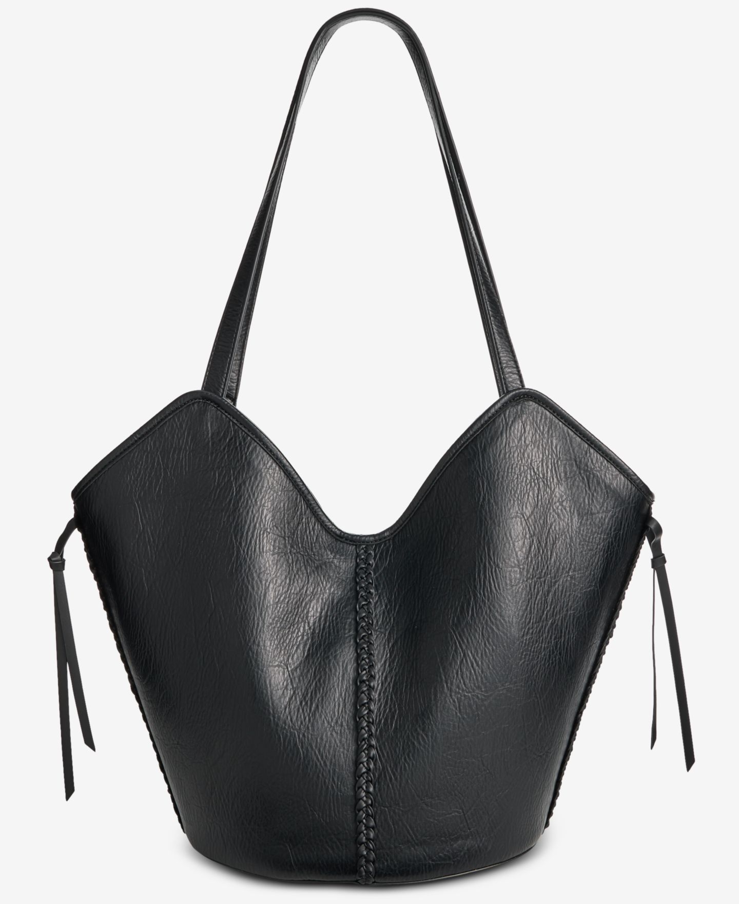 Женская сумка Style & Co Braided-Edge V-Shaped Tote, цвет: Чёрный — фото 1