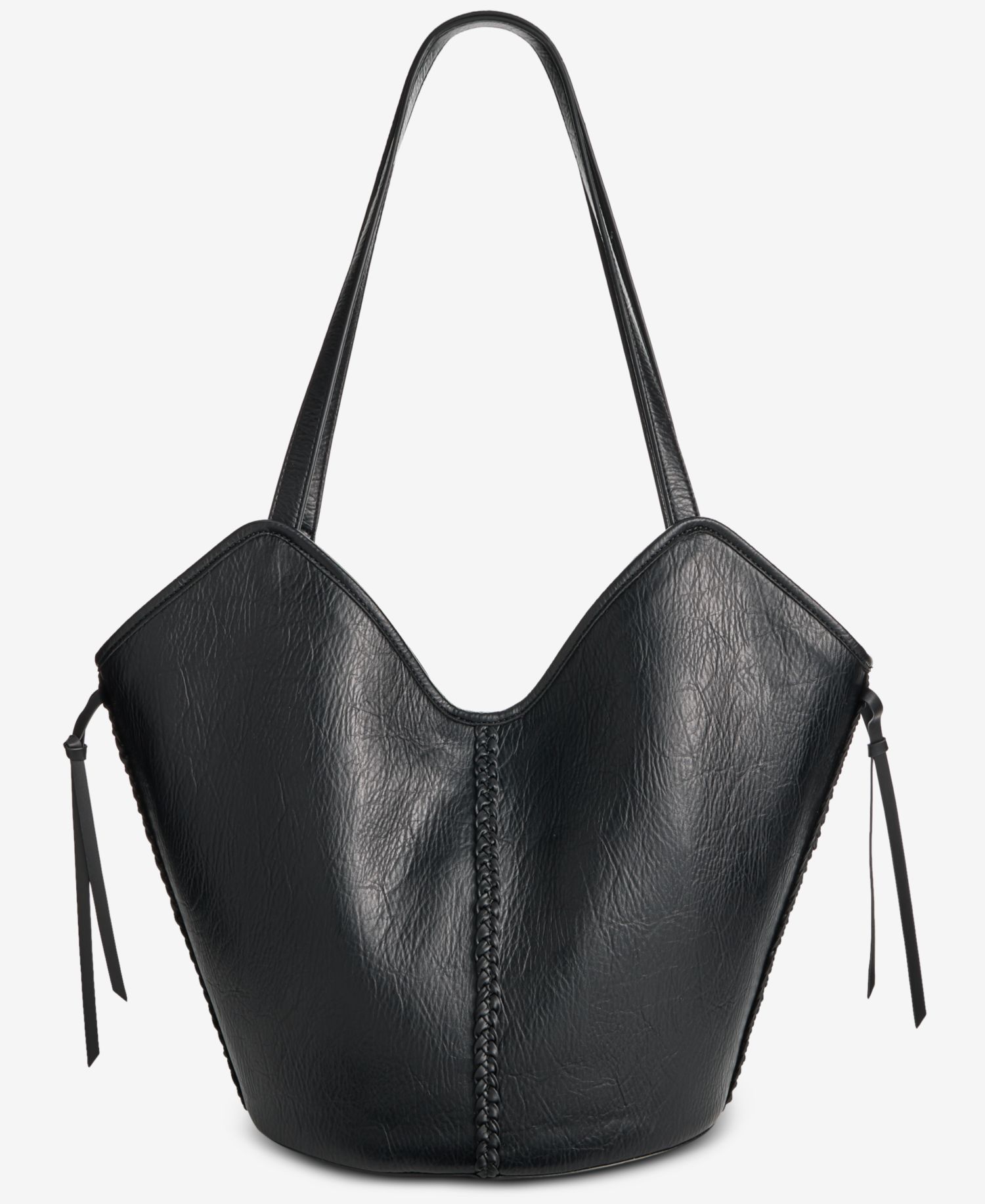 Braided-Edge V-Shaped Tote