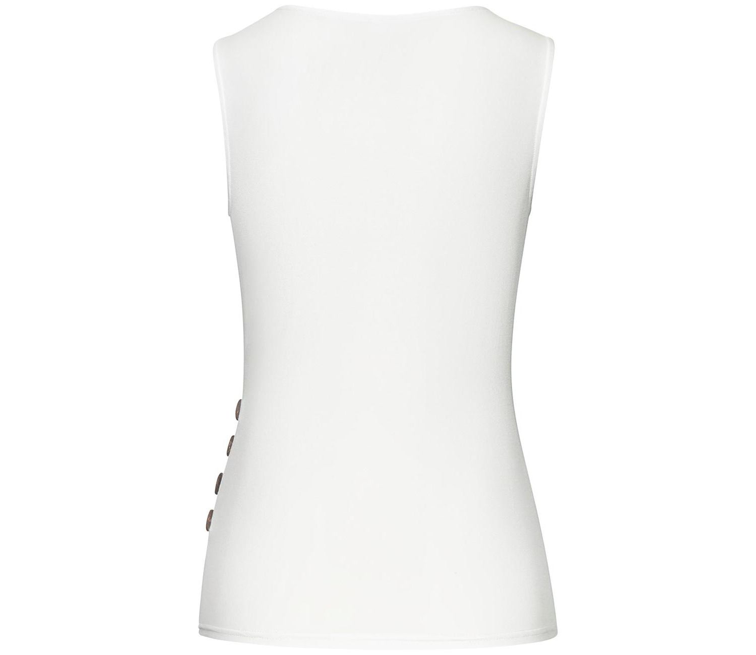 Women's Viscose Side Button Look Sleeveless Top
