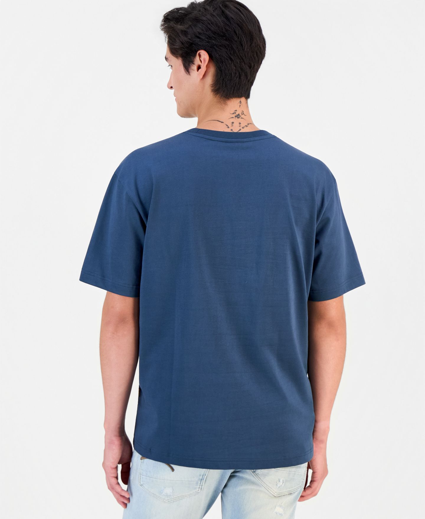 Мужская футболка G-Star Raw Relaxed-Fit Crewneck Graphic, цвет: Винтажный тёмно-синий — фото 2