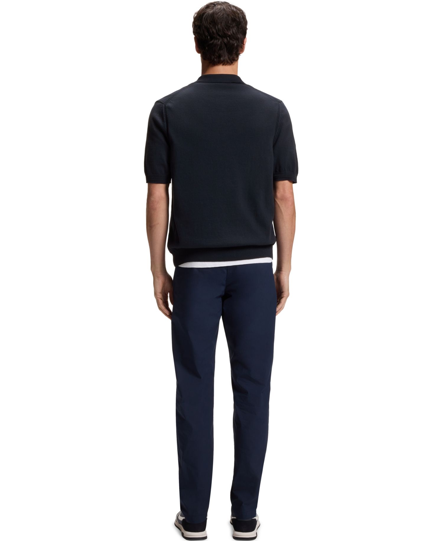Men's Cotton-Blend Embroidered Logo Polo Sweater