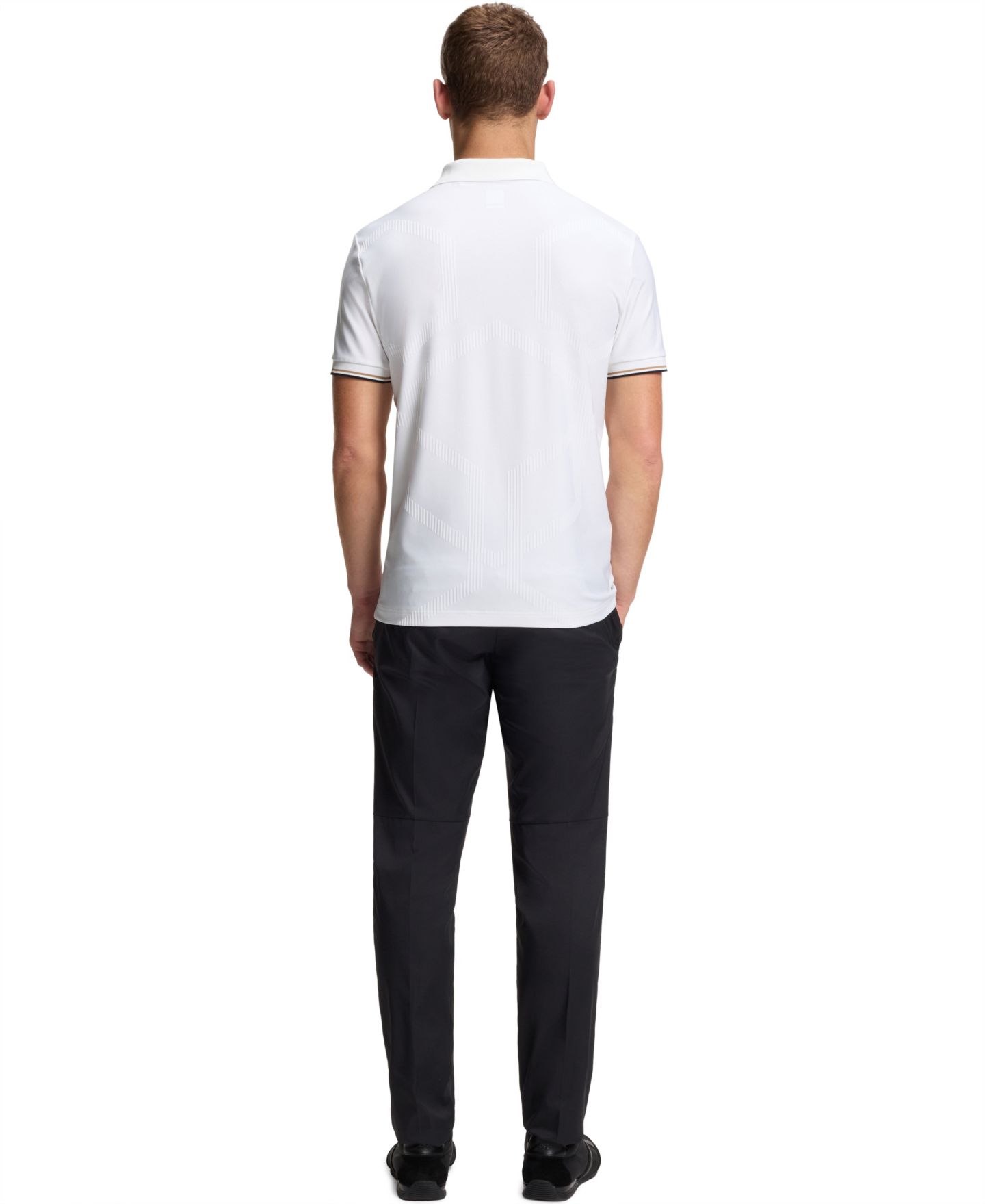 Мужское поло Hugo Boss Quick-Dry Performance Regular-Fit Polo Shirt, цвет: Белый — фото 3