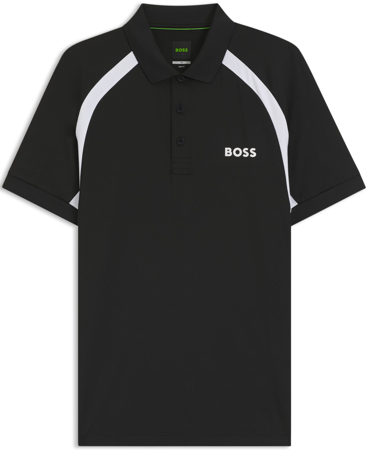 Мужское поло Hugo Boss BOSS by Active Quick-Dry Stretch Slim-Fit Polo Shirt, цвет: Чёрный — фото 2