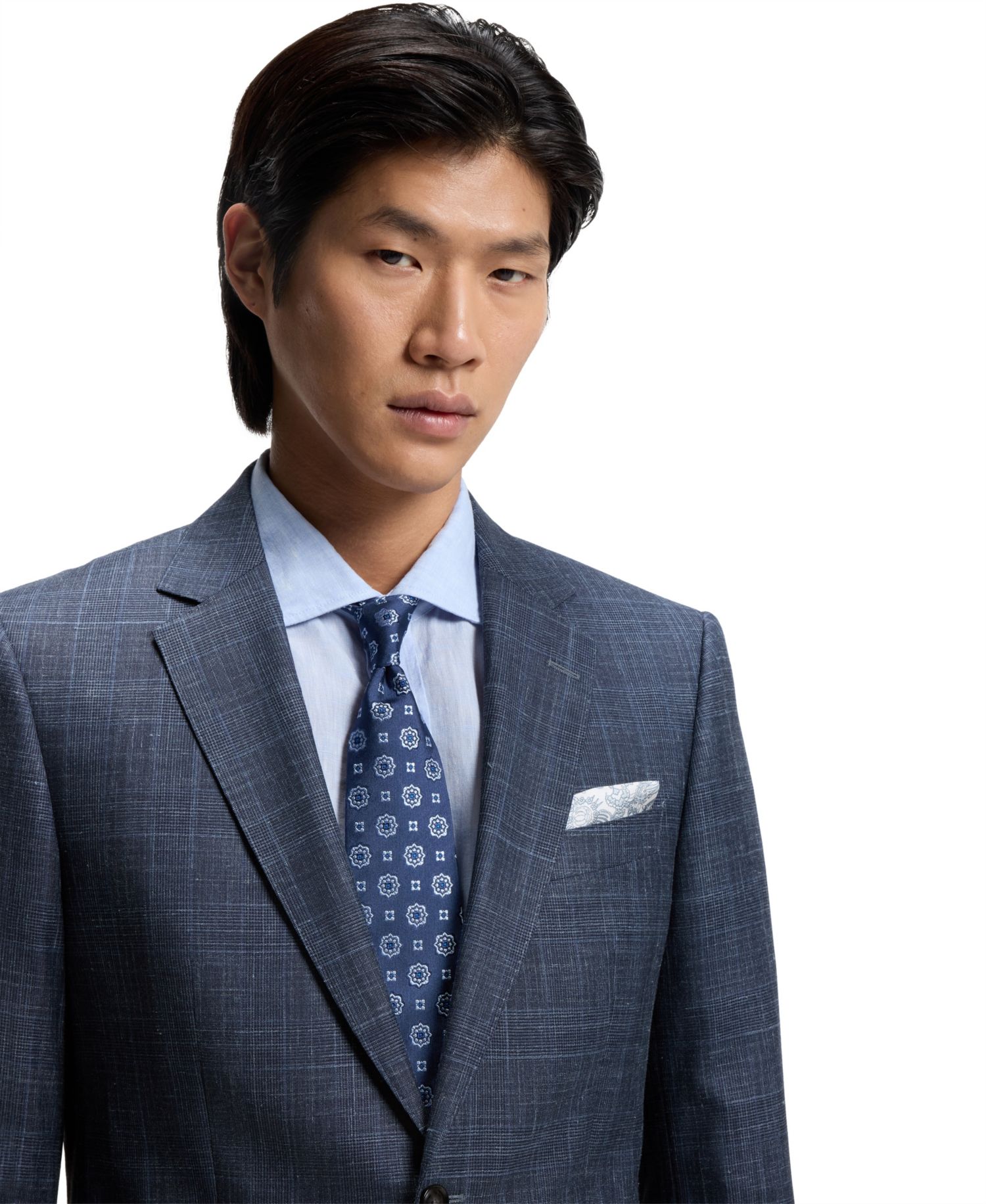 Men's Wool Blend Two-Piece Slim-Fit Suit