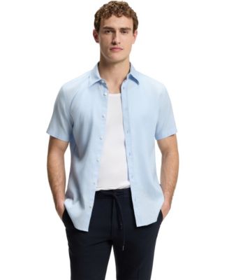 BOSS by Men's Stretch Linen Slim-Fit Shirt