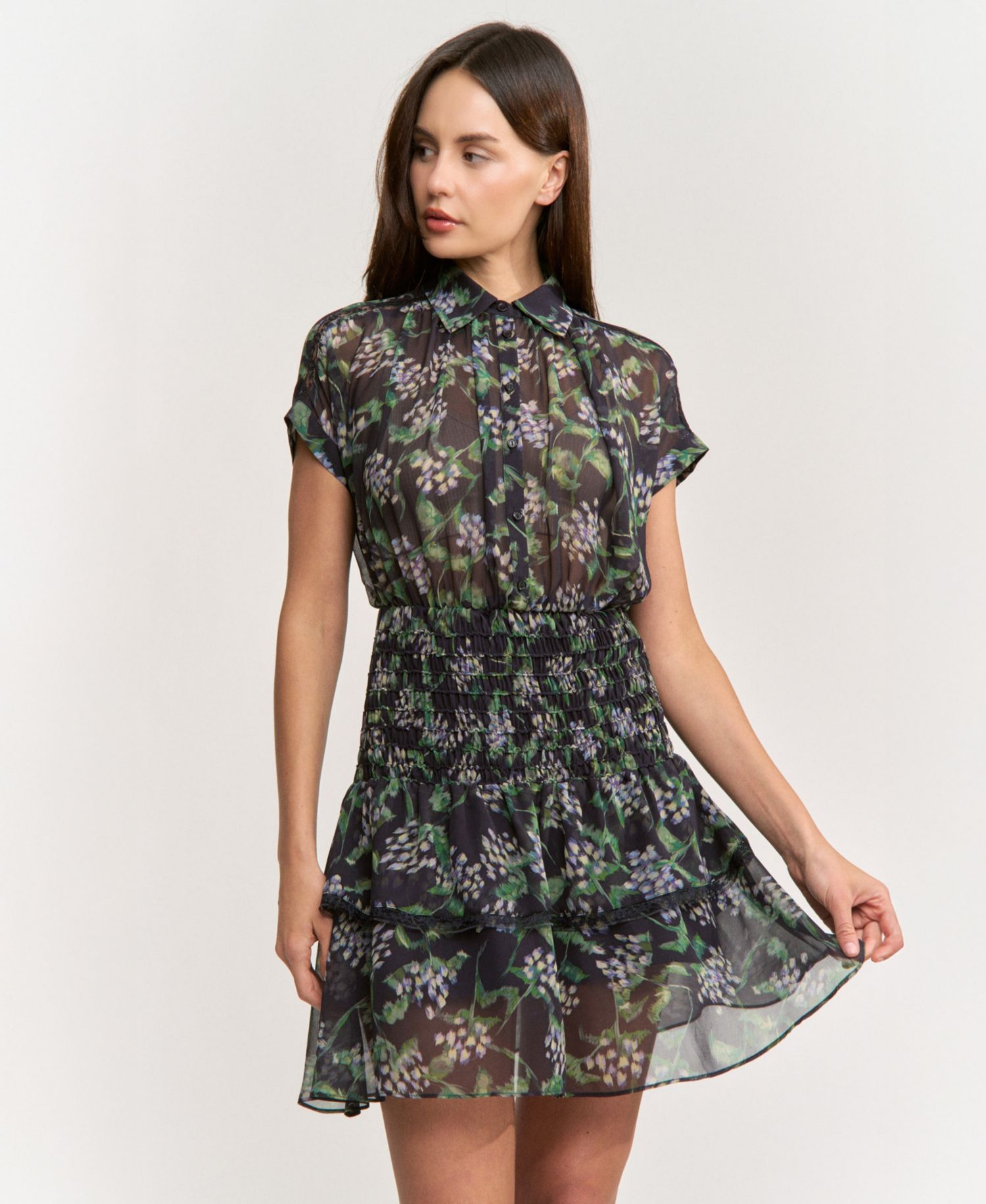 Women's Lindsey Collared Button-Front Mini Dress