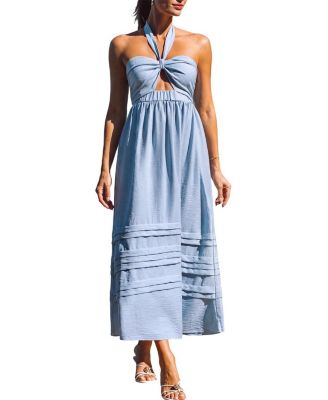 Women's Secret Garden Blue Maxi Beach Dress