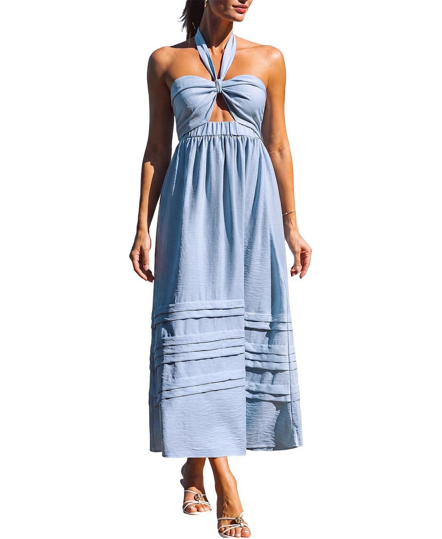 Women's Secret Garden Blue Maxi Beach Dress