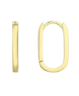 Gold Laperouse Rectangle Hoop Earrings