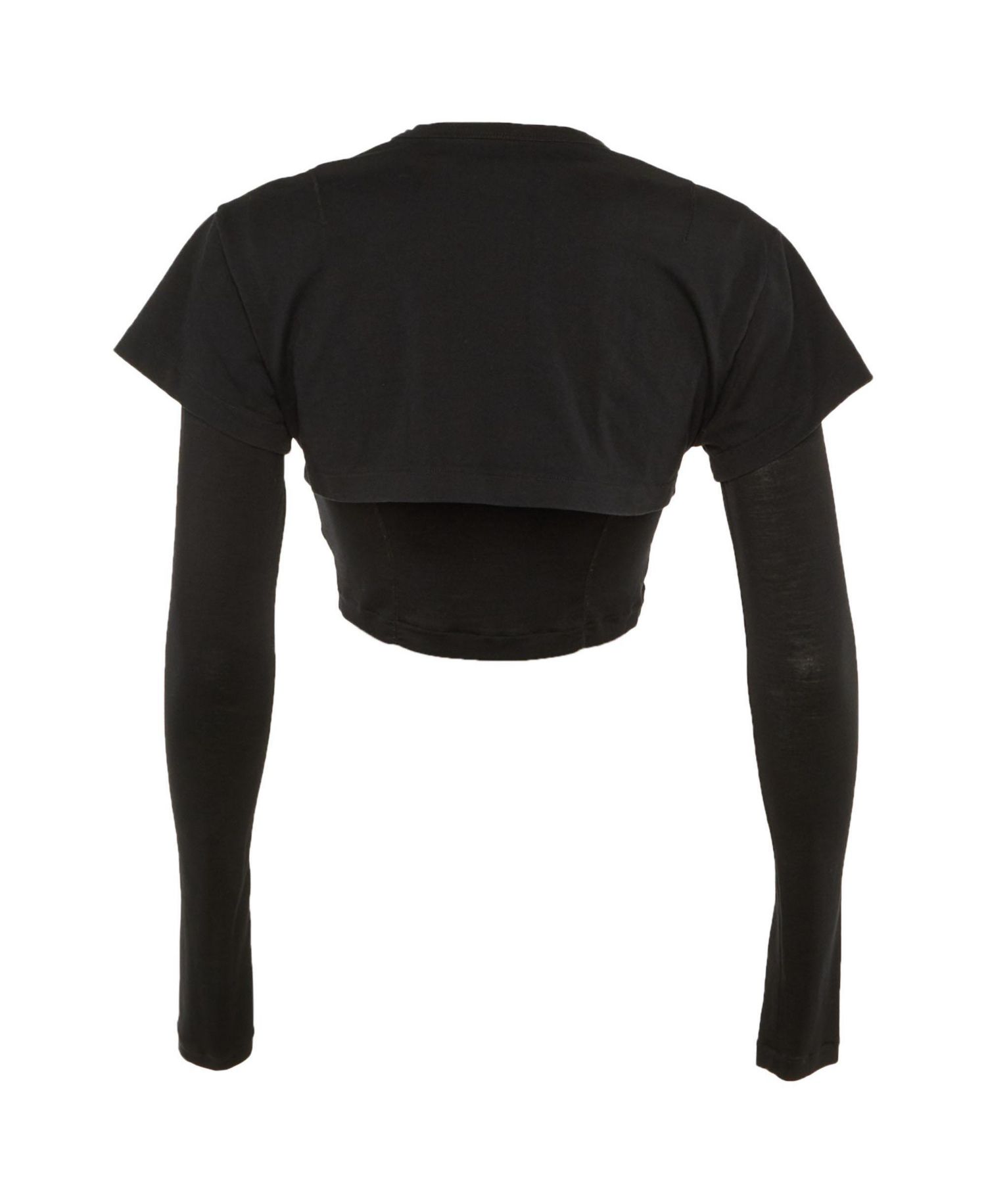 Women's Layered Long-Sleeve Crop Top