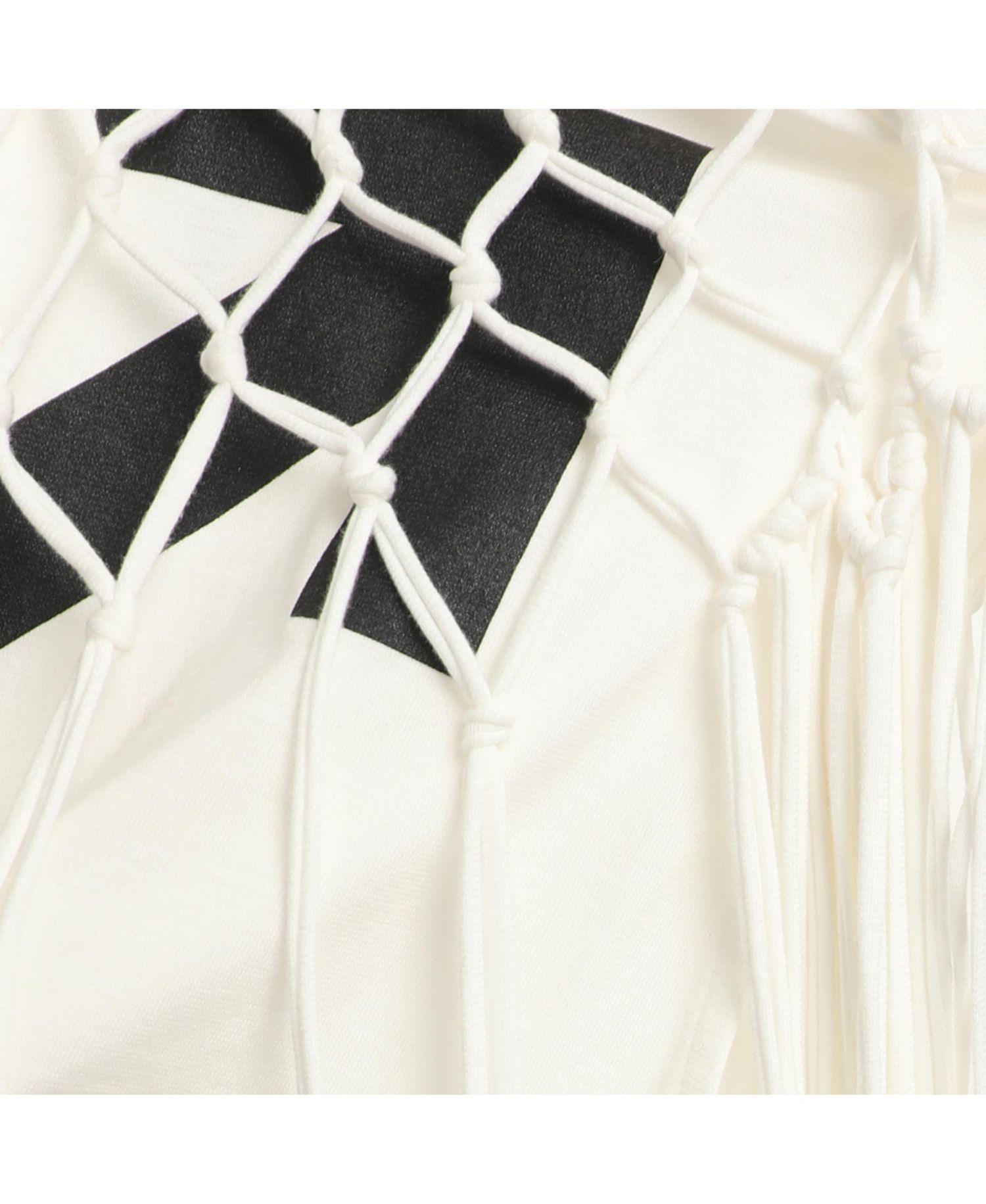 Women's Macrame Fringe Detail T-Shirt